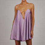 Load image into Gallery viewer, Paradise Elegant Versatile Silk Spaghetti Strap Above Knee A-Line Flare Tops
