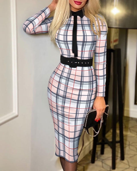 Paradise Women's Autumn Office Lady Midi Bodycon Dress The Paradise Fashion Company Paradise Women's Autumn Office Lady Midi Bodycon Dress The Paradise Fashion Company